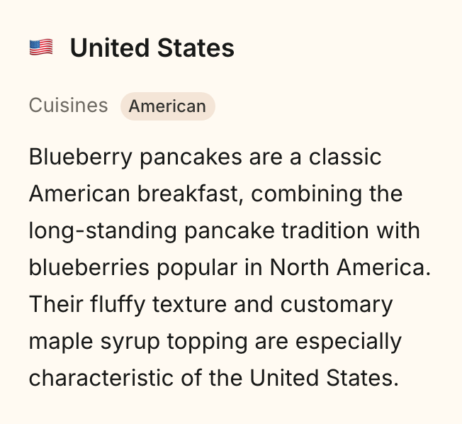 Recipe provenance on a recipe page